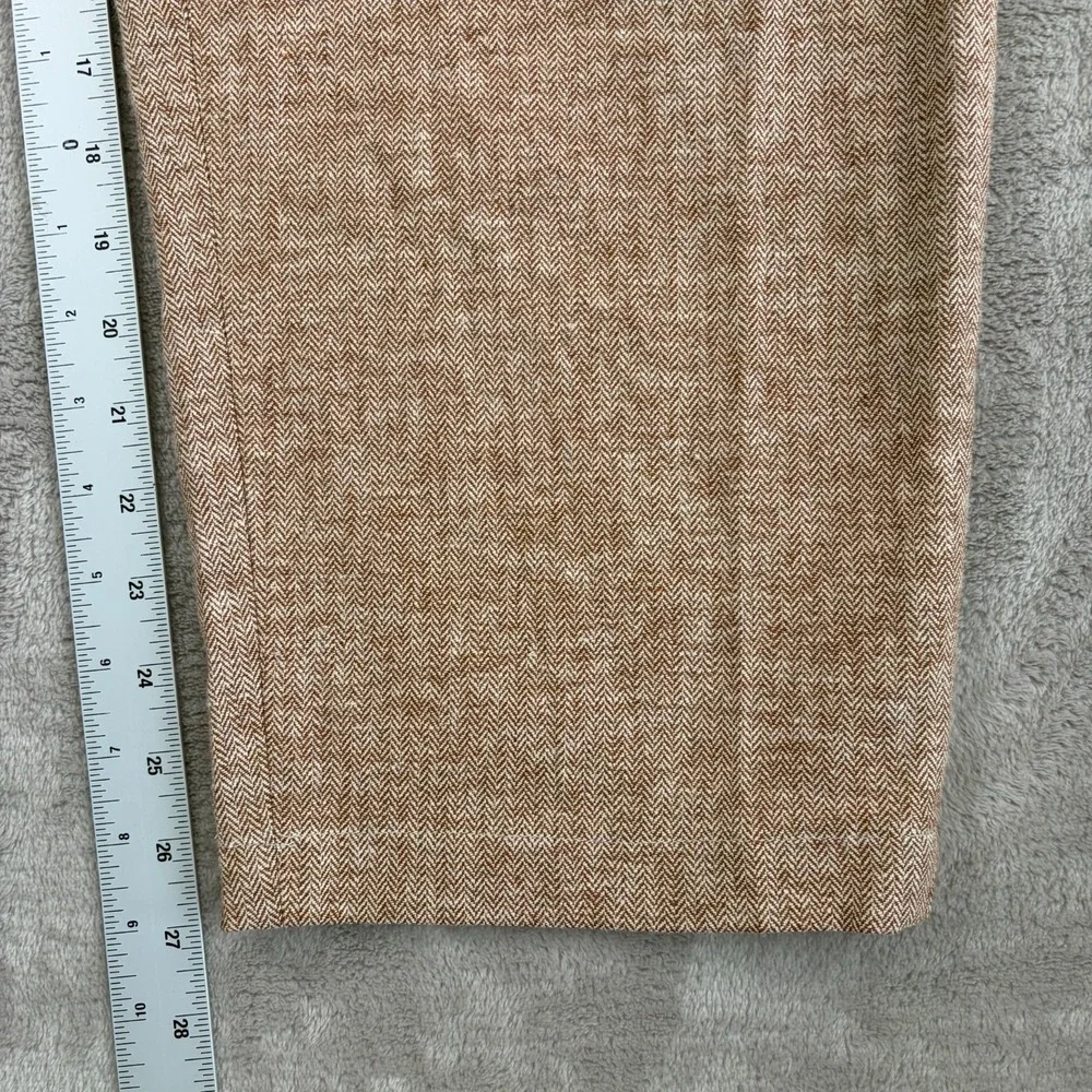 Banana Republic Herringbone Linen-Blend Seafarer Pants in Potters‎ Clay Women 2